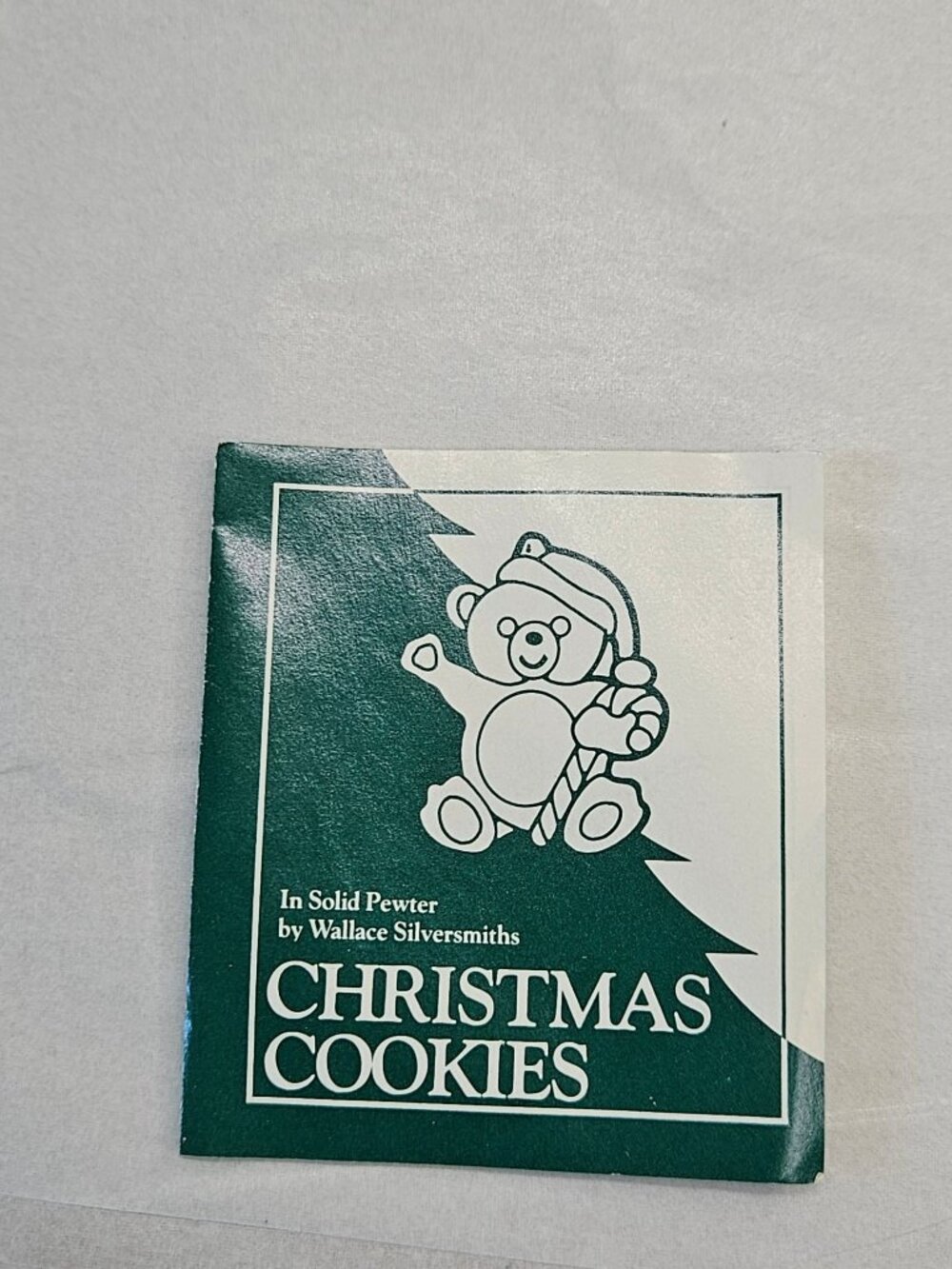 Wallace Silversmiths Christmas Cookies Necklace Goldtone Enamel Pewter Bear - Picture 6 of 7